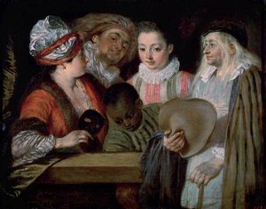 Attori del Théâtre-Français, c.1714-15 da Jean Antoine Watteau